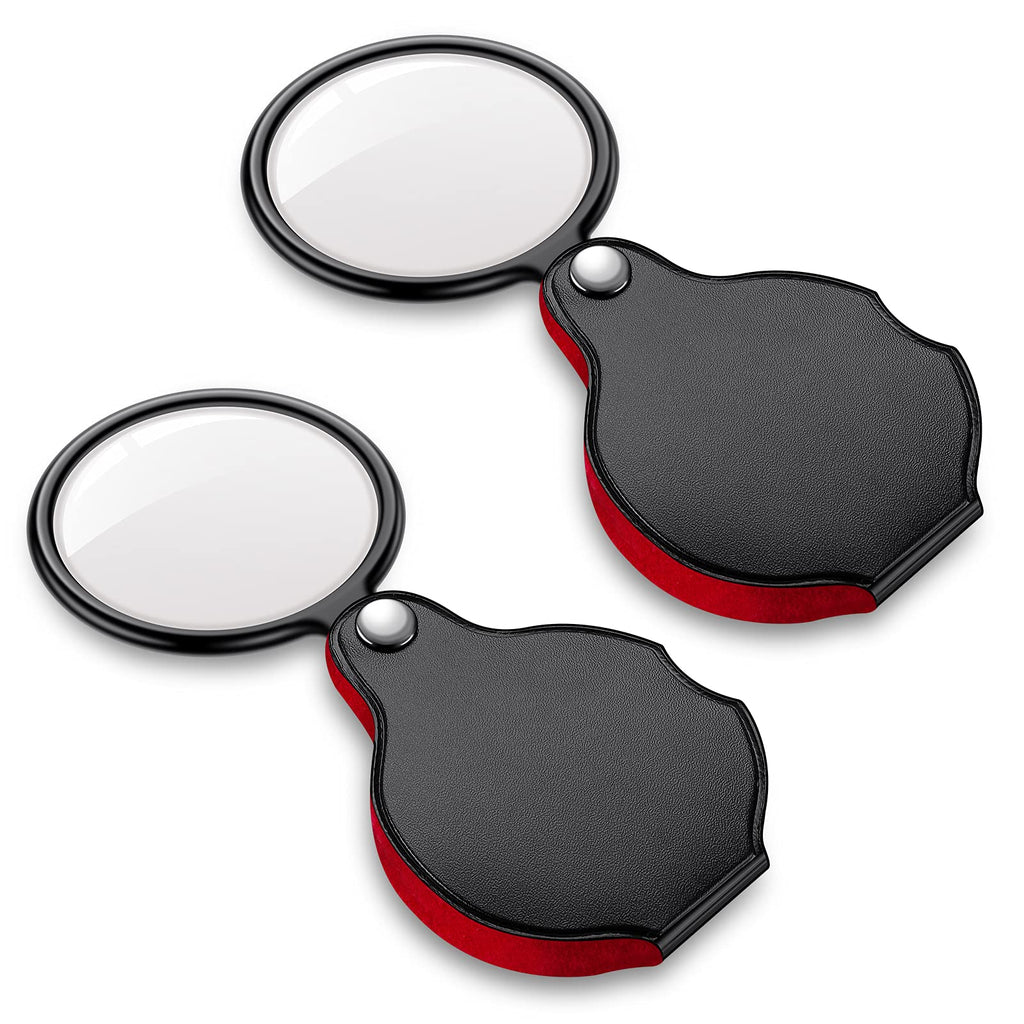 2PCS Small Magnifying Glasses for Kids/Senior, 10X Pocket Magnifier