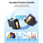 67XL Ink Cartridges Black/Color Combo Pack Replacement for HP Ink 67 67XL Printer Ink Works for HP DeskJet 2855e 2800e 2755e 2827e 4255e 4227e 4155e 2755 2852e Envy 6055e 6000 6455e (2 Pack)