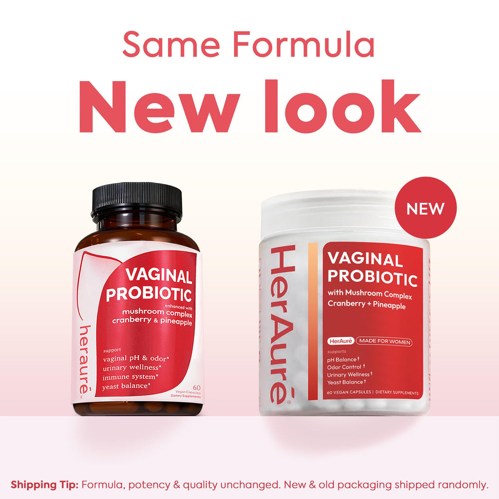 HerAure Vaginal Probiotics for Women -PH Balance,Yeast Balance,60CT | Healthy Vaginal Odor, Vaginal Flora, Women Probiotics and Prebiotics,Immune Support - Prebiotics & Lactobacillus Probiotic