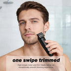 Beard Trimmer for Men, Cordless Hair Clipper & Beard Trimmer Kit, USB-C Rechargeable, DLC Precision Blade, 150-Min Runtime, Compact Travel Grooming Set, Gift for Men with Toiletry Bag