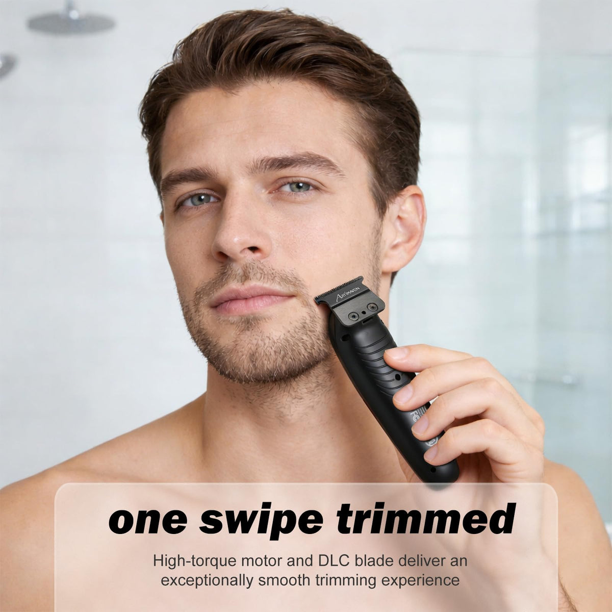 Beard Trimmer for Men, Cordless Hair Clipper & Beard Trimmer Kit, USB-C Rechargeable, DLC Precision Blade, 150-Min Runtime, Compact Travel Grooming Set, Gift for Men with Toiletry Bag