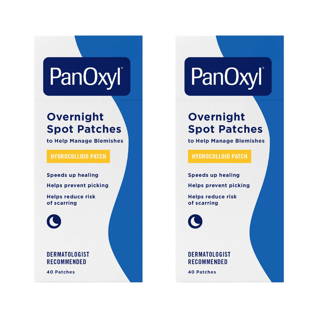 PanOxyl PM Overnight Spot Patches, Advanced Hydrocolloid Healing Technology, Fragrance Free, 40 Count Pack of 1