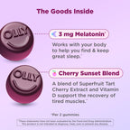 OLLY Muscle Recovery Sleep Gummy Supplement, Tart Cherry - 40 Count