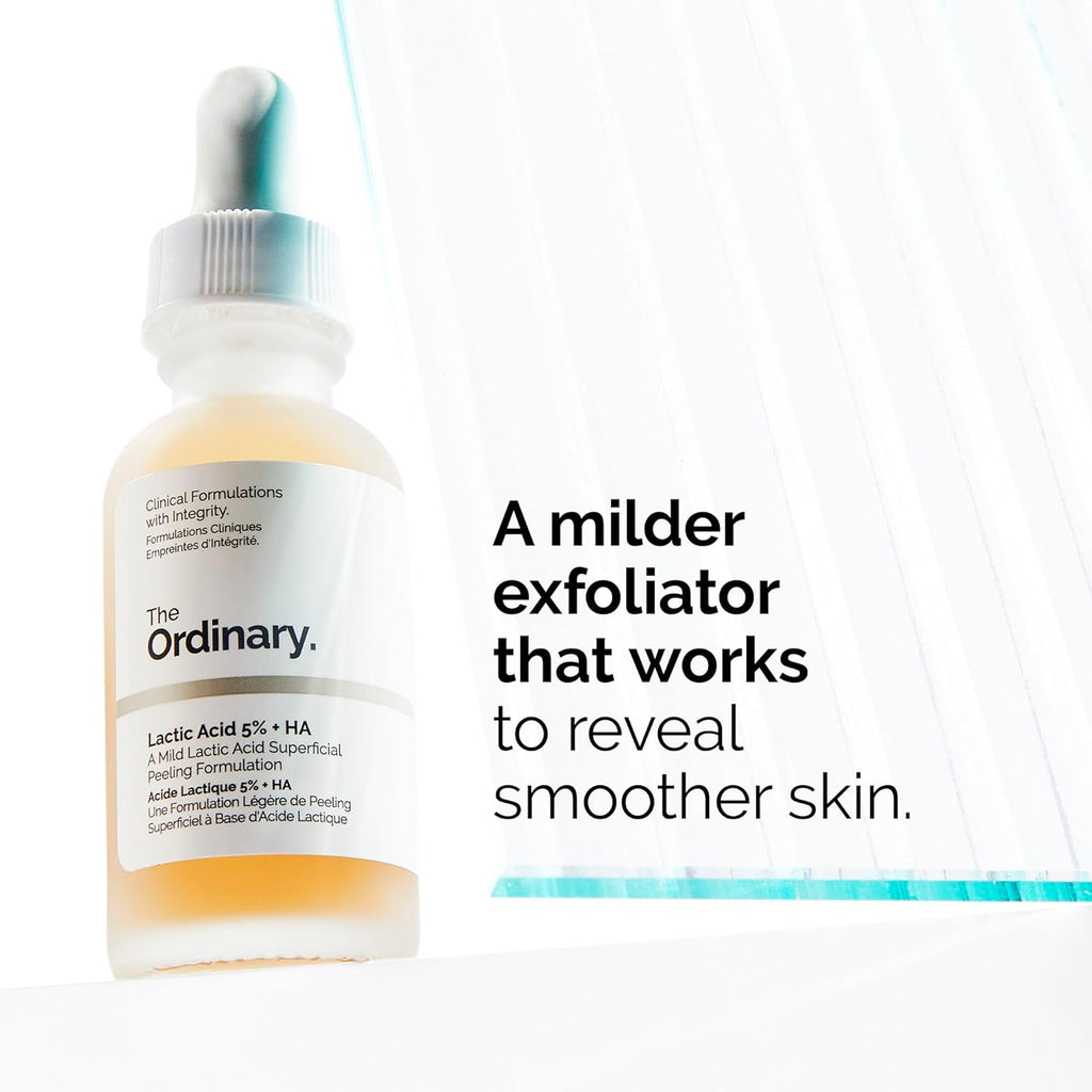 Buy now The Ordinary Lactic Acid 5% + Hyaluronic Acid 2%, Gentle Exfoliating Serum for Smoother Skin at indiglob india