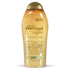 OGX Smoothing + Coconut Coffee Body Scrub, 19.5 fl oz | Infused with Arabica Coffee & Coconut Oil, Exfoliating, Hydrating Body Wash, Dry Skin, Paraben-Free, Sulfate-Free Surfactants