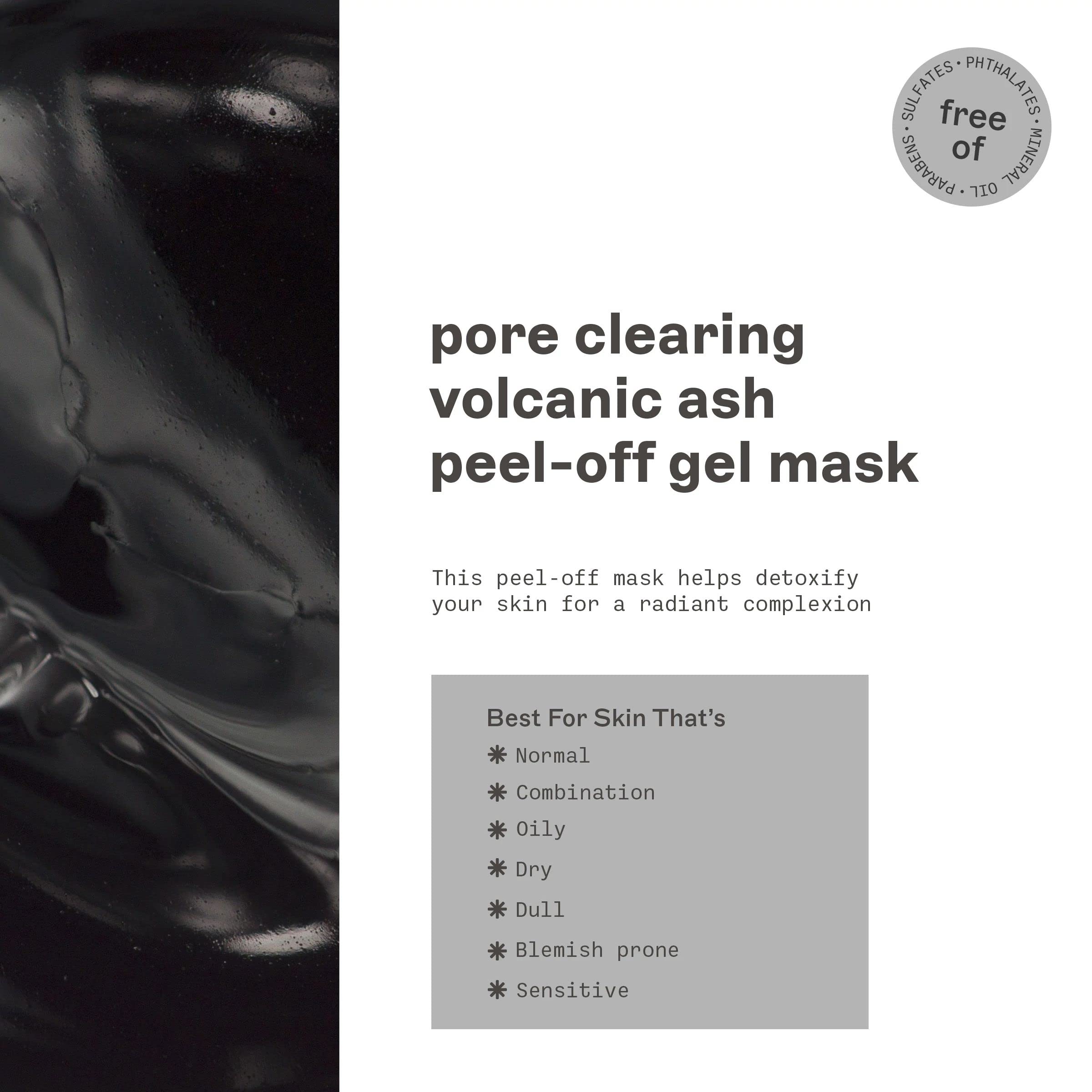 Buy now FREEMAN Pore Clearing Volcanic Ash Peel-Off Gel Facial Mask, Deep Cleansing, Removes Dirt From Pores, Not Over-Drying, Easy-to-use, For Men, 6 fl.oz./175 mL Tube at indiglob india
