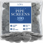 Lova Pipe Screens 100 Pack, 3/4 Inch (0.75") 304 Stainless Steel Mesh Pipe Filter Screens for Tobacco Pipes - Reusable Bowl Screens, Heat Resistant Smoking Pipe Accessories