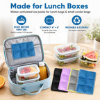 4 Pack Small Ice Packs for Lunch Boxes, Reusable, Multi-Color
