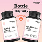 Myo-Inositol & D-Chiro Inositol Capsules with MTHF, Folate, Vitamin D| Support for Ovarian Function, Hormone Balance, & Homocysteine Levels | Fertility Supplements for Women | 40:1 Ratio
