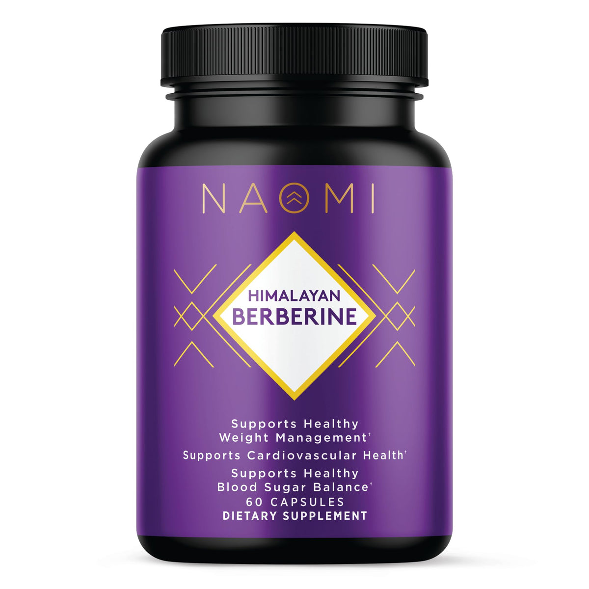 NAOMI Himalayan Berberine 1000-1500mg - Supports Healthy Metabolic Function & Balanced Lipid Profile - Patented HIMABERB®, 97% Pure Berberine HCl, Supports Healthy Energy, 60 Capsules, 1-Month Supply