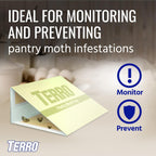 Buy now TERRO T2900 (Pack of 2) Pantry Moth Traps - Traps grain moths, flour moths, meal moths, and seed moths, (Packaging May Vary) at indiglob india