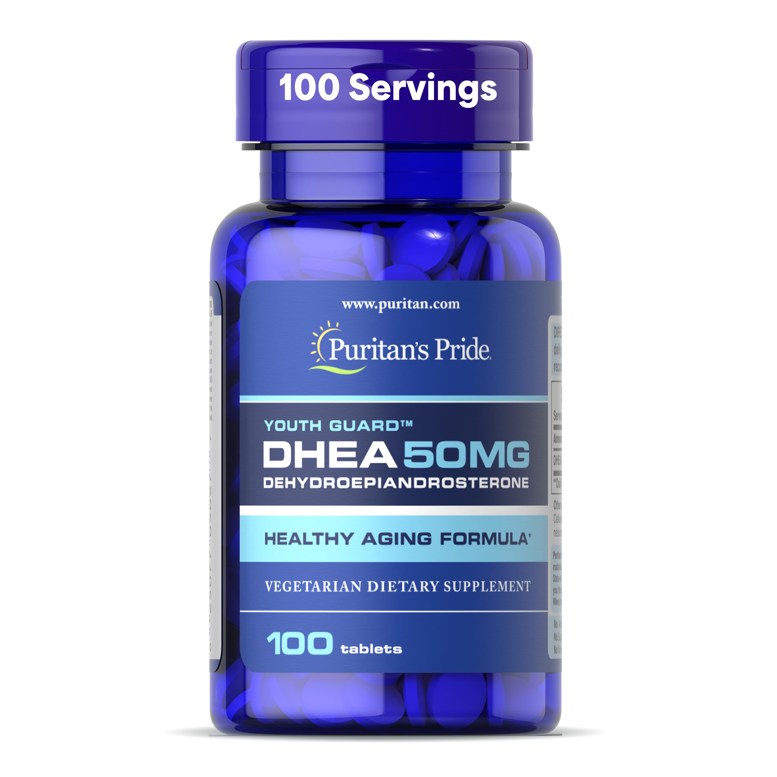 Puritan's Pride Youth Guard™ DHEA for Women and Men 50mg, 100 Tablets