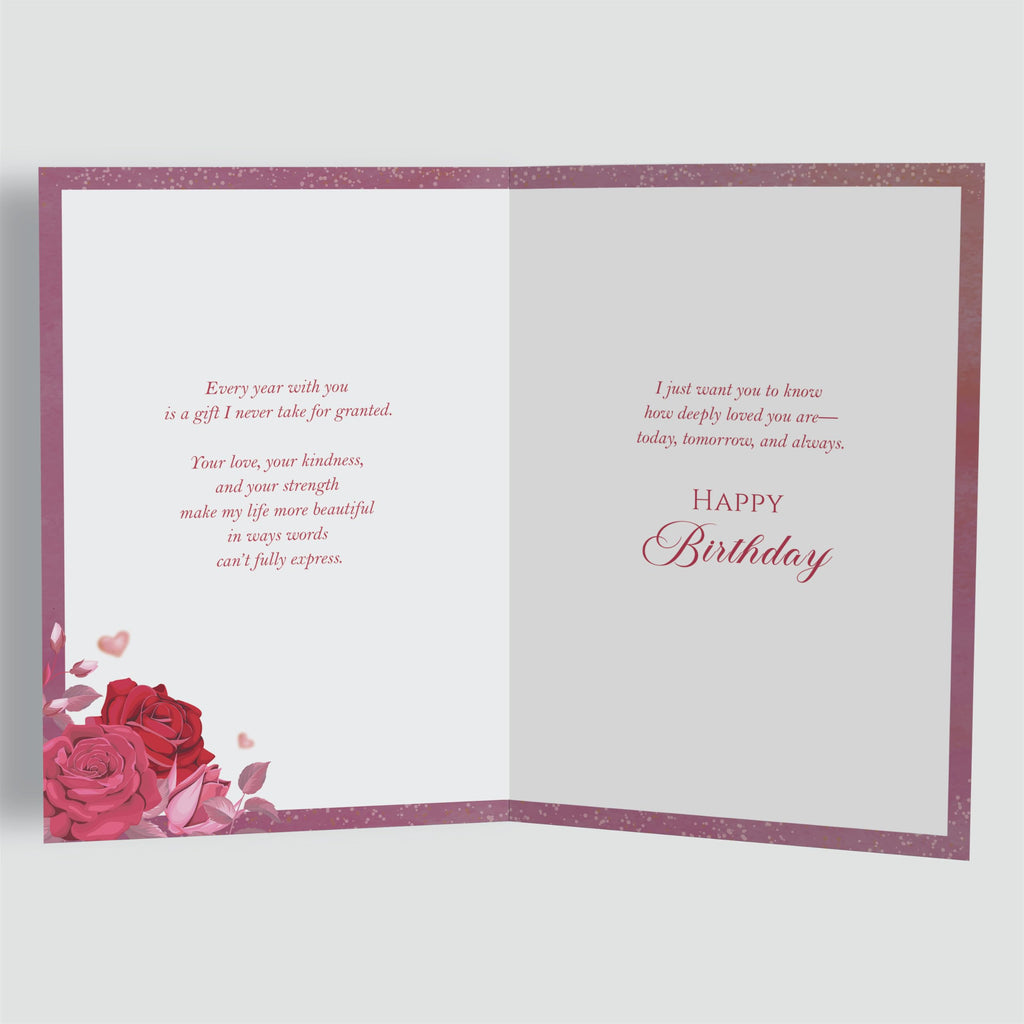 Wife Birthday Card With Printed Verse Premium A5 Size UK Made
