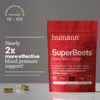 HumanN SuperBeets 3-in-1 Heart Chews + 3X Absorption 150mg CoQ10, 60 Ct | Blood Pressure Support, Nitric Oxide Support & Cellular Energy, Non-GMO Beetroot, Grape Seed Extract, Once Daily, Made in USA