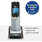 Buy now VTech Accessory Handset for DS6151 Series with 2-Line Cordless Phone, Suitable for Small Business or Home, Answering System, Expandable up to 12 Handsets, Intercom, Conference | DS6101 (Black/Silver) at indiglob india