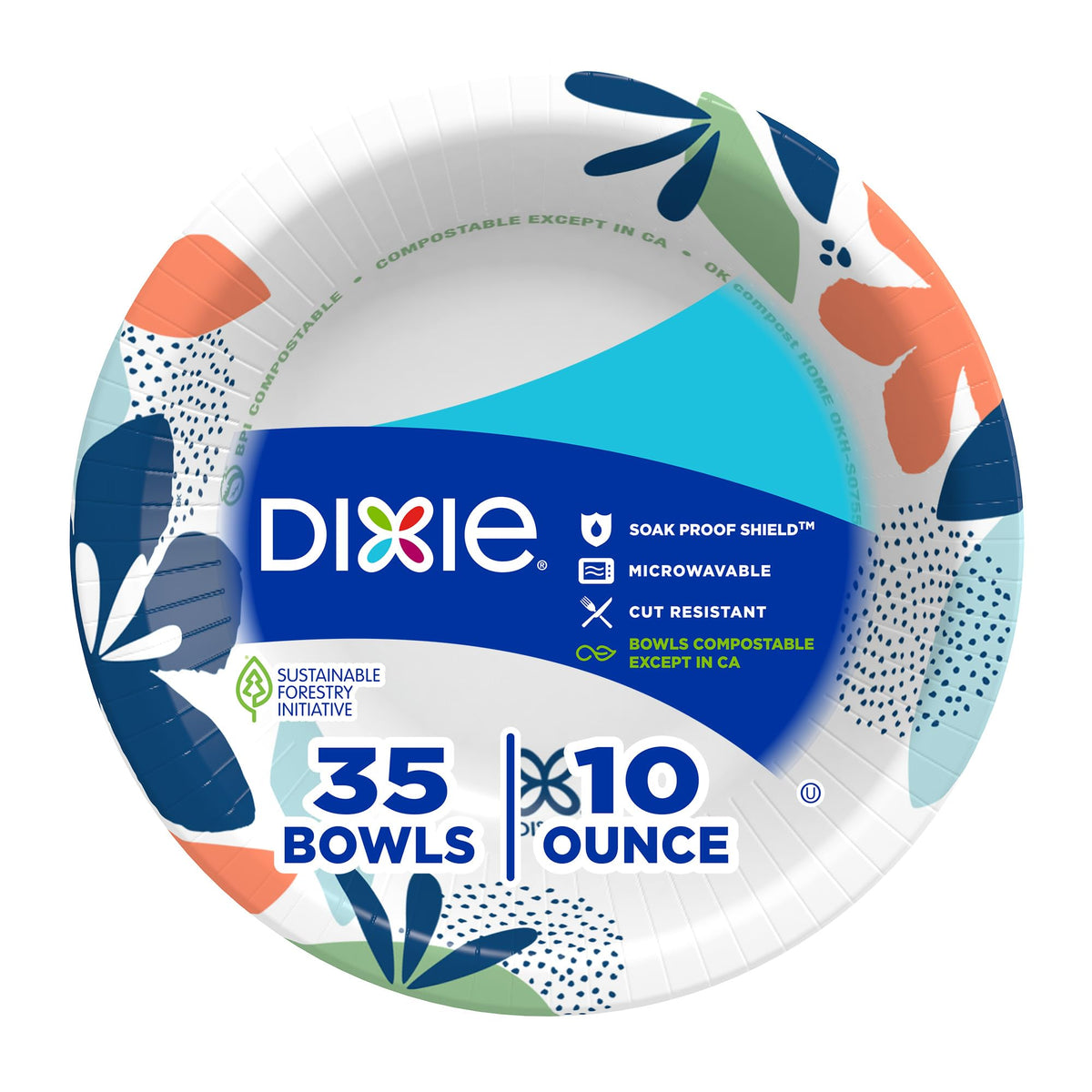 Dixie Disposable Paper Bowls 10oz, 35 CT