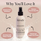 Buy now Kitsch Argan Milk Leave In Conditioner Spray â€“ Hair Detangler Spray for Curly, Wavy, Fine, Dry & Damaged Hair - Silicone-Free | Ideal Gifts for Women - 6.3oz at indiglob india