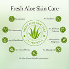 Aloderma Aloe Vera Gel Made within 12 Hours of Harvest with 99% Pure Organic Aloe Vera, Naturally Hydrating for Soothing Skincare, Moisturizing Aloe Gel for Skin, Face, Sensitive Skin - 4oz - 2ct
