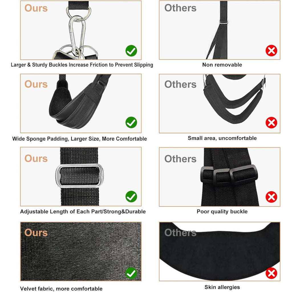 Sex Toys Sex Swing BDSM Bondage Slave Leather Soft Plush Sex Slings with Adjustable Straps, Hanging Door Handcuffs Leg Restraints Spreader Adult Toys for Couple
