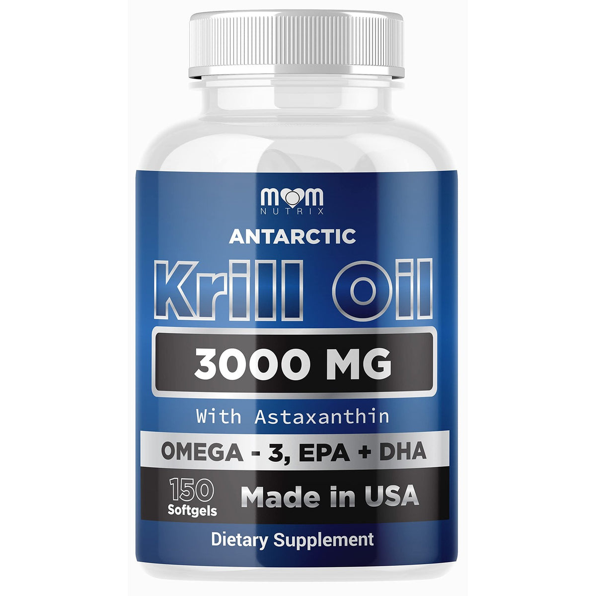 Dr. JOEL'S MOM NUTRIX Antarctic Krill Oil Supplement - 150 Softgels - High Absorption EPA, DHA, Astaxanthin & Phospholipid - No Fishy Aftertaste Like Fish Oil - Made in USA