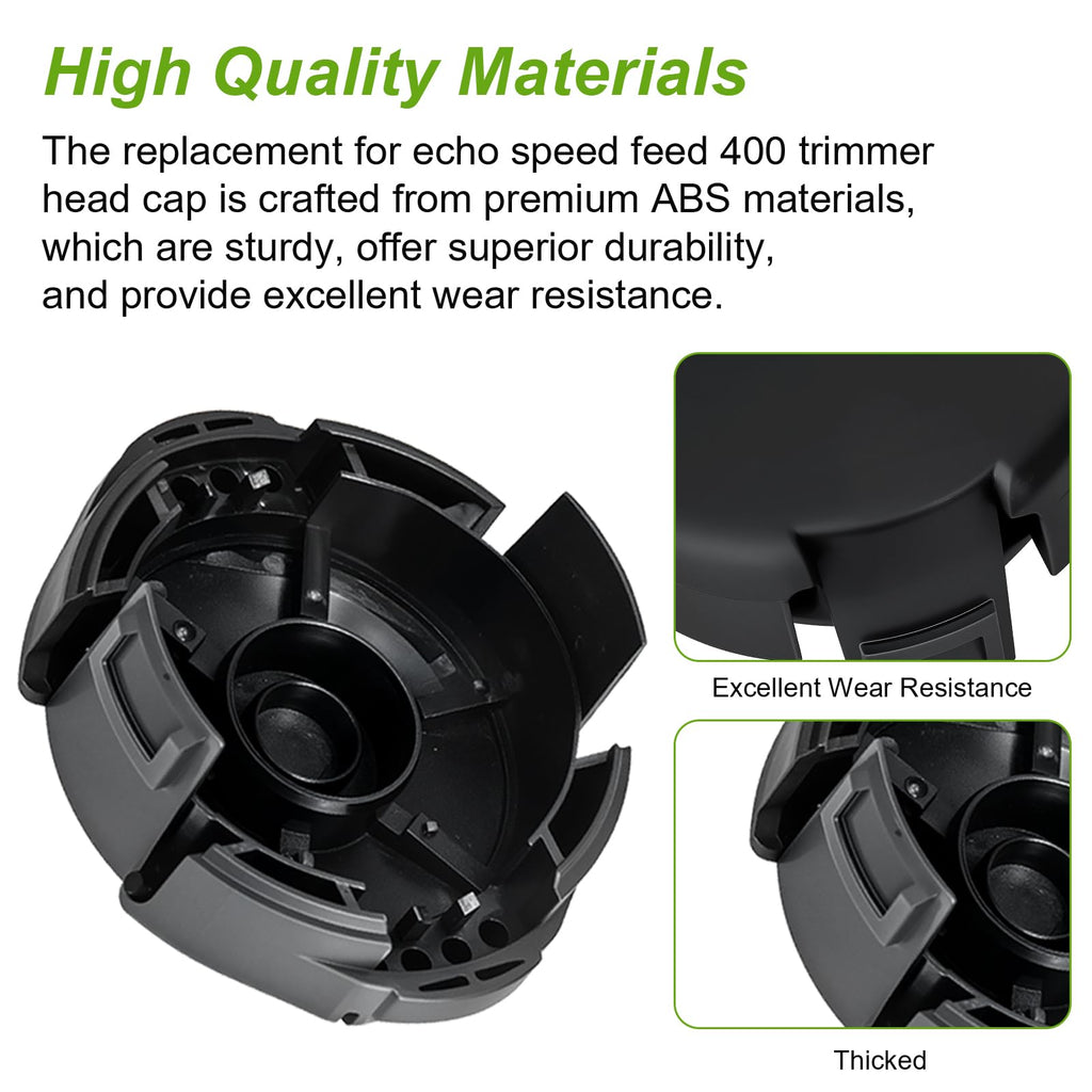 Speed Feed 400 Trimmer Head Cap and Spring Kit for Echo, Trimmer Replacement Spool Cap Covers Compatible with Echo SRM-225, SRM-230, PAS-225 Trimmer Heads, Echo Weed Eater Parts X472000070, 2 Pack