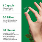 Garden of Life Raw Probiotics Colon Care, 50 Billion CFU, 1 Month Supply | 50 Billion Live Cultures - Dietary Supplement to Support Regular, Comfortable Movements