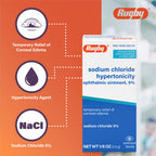 Rugby Sodium Chloride Hypertonicity Ophthalmic Ointment 5% - 50 mg Sodium Chloride Eye Ointment for Temporary Corneal Edema Relief - Made With Lanolin and Mineral Oil - Alcohol-Free - 0.125 Oz(3 Pack)