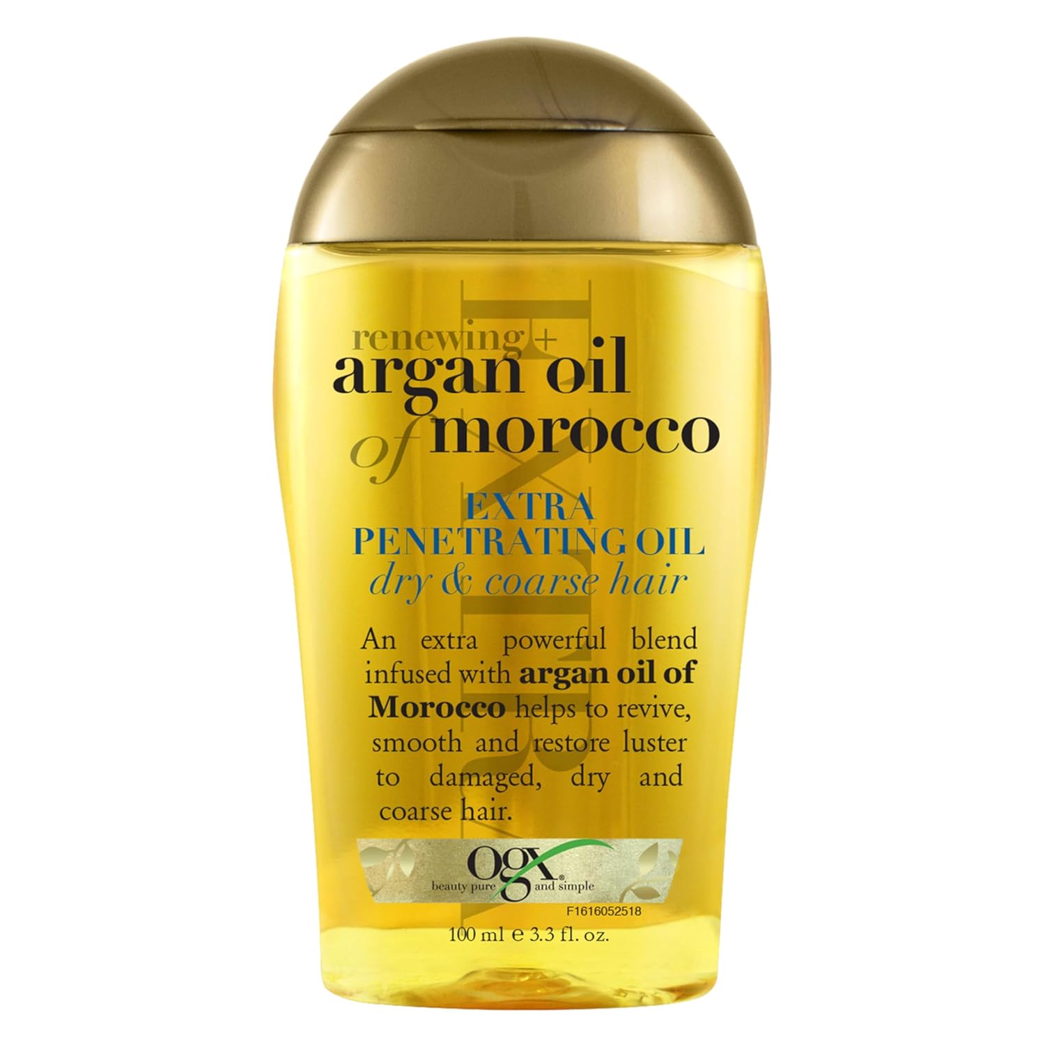 Buy now OGX Renewing + Argan Oil of Morocco Hair Oil, Extra Strength Penetrating Serum Treatment for Dry, Damaged, Frizzy, Curly & Coarse Hair, Cold-Pressed Argan Oil, Shine, 3.3 Fl Oz at indiglob india