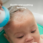 Buy now Frida Baby The 3-Step Cradle Cap System, DermaFrida The FlakeFixer, Sponge, Brush, Comb and Storage Stand for Babies with Cradle Cap, White-Blue at indiglob india