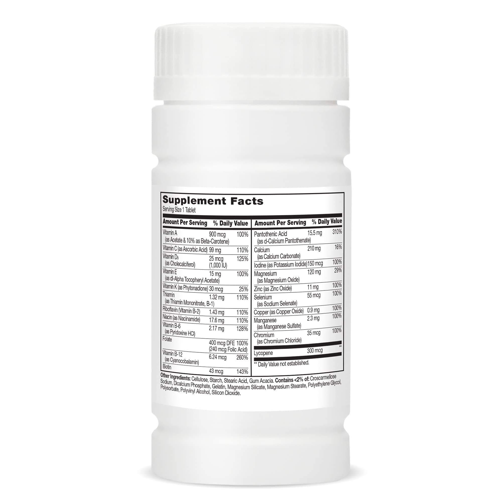 21st Century One Daily Men's Health Multivitamin Tablets, 100 Count | Complete Daily Multivitamin & Multimineral, Compare VS. One A Day® Men's, Men with Lycopene, Zinc & Lutein for Heart