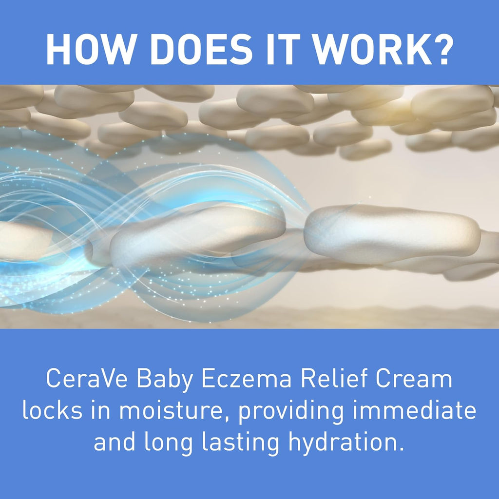 Buy now CeraVe Baby Eczema Relief Cream, 1% Colloidal Oatmeal Cream With Vitamin E & Ceramides, Soothes & Calms Itchy Skin, Developed With Pediatric Dermatologist, Fragrance Free, 5oz at indiglob india