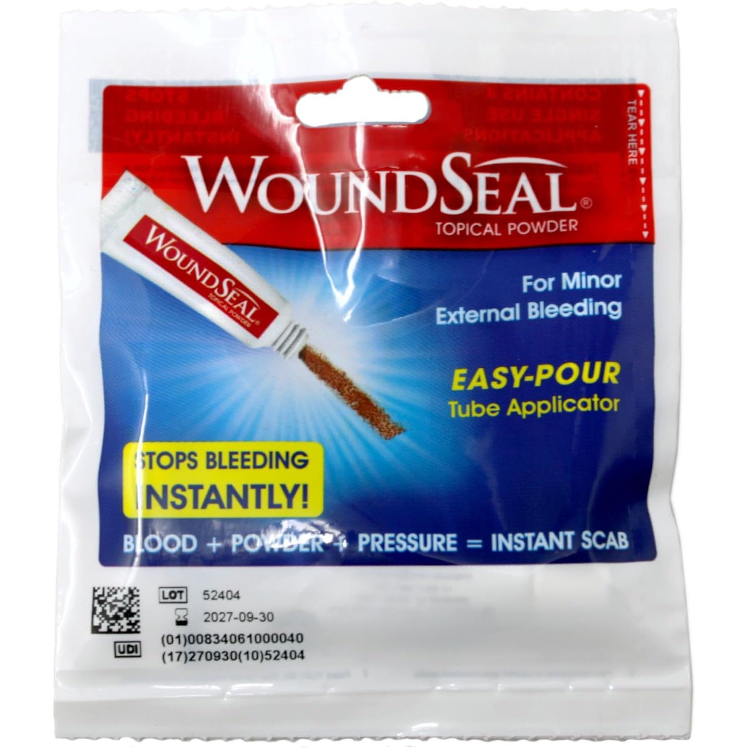 Buy now WoundSeal Topical Powder Wound Care First Aid for Cuts, Scrapes and Abrasions Single Use, 4 count (Packaging May Vary) 4 Count (Pack of 1) at indiglob india