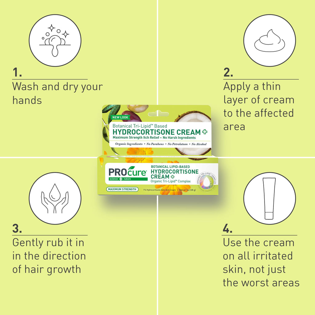 PROcure Max Strength Hydrocortisone Cream 1% - Calendula & Coconut Oil