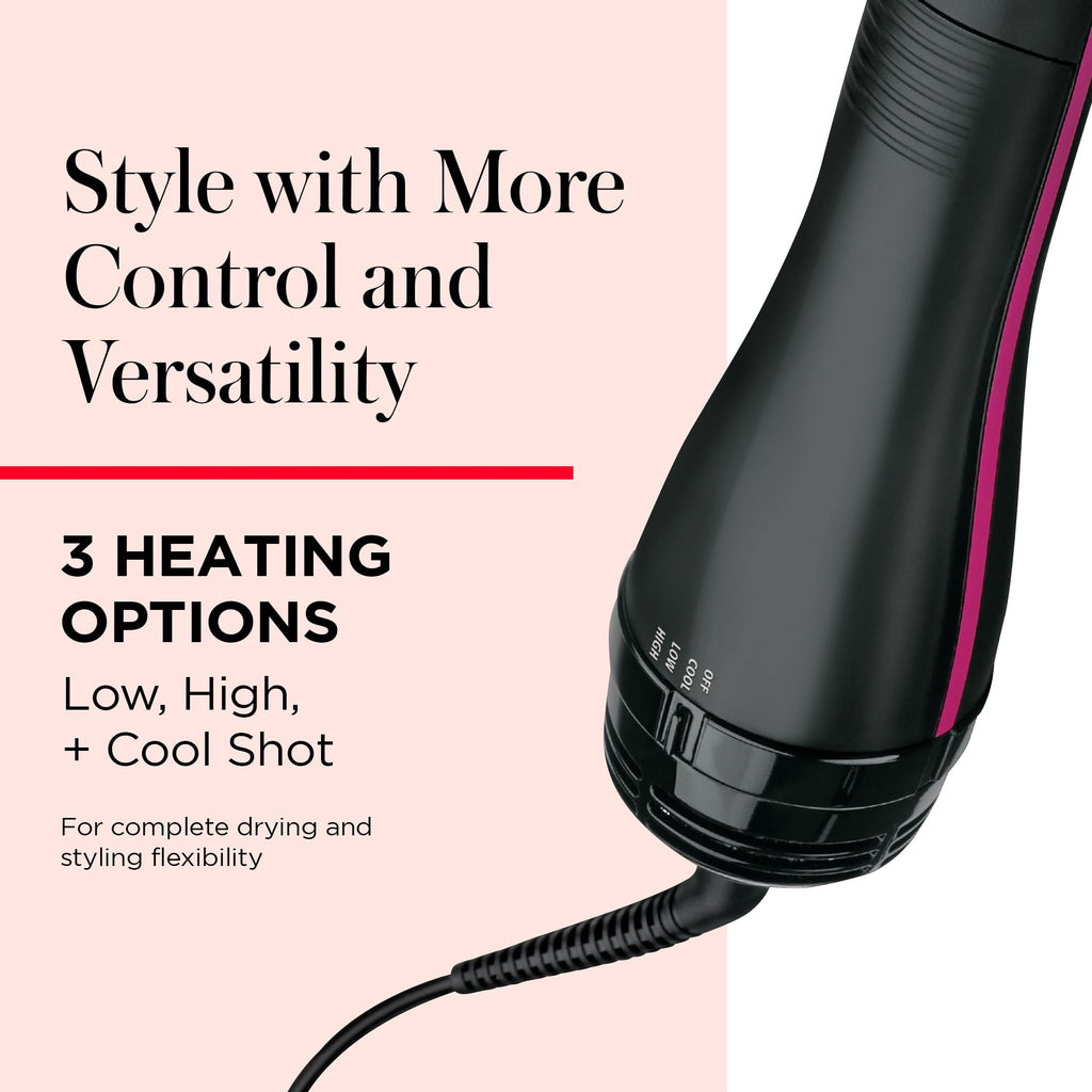 REVLON One-Step Hair Dryer and Styler, All-in-One Hair Brush Straightener for Salon-Quality Smooth & Straight Styles, Black