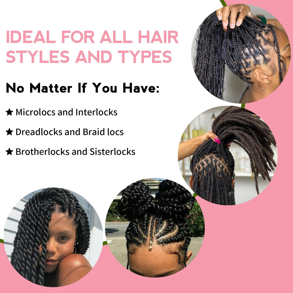10 fl oz Braid Spray Rose Mint for Dreads, Dreadlocks, Locks Spray Rose Water for Itchy Scalp, Shine & Lightweight for Dull Hair Twists, Cornrows, Box Braids Moisturizer, Rose Water for All Hair Types