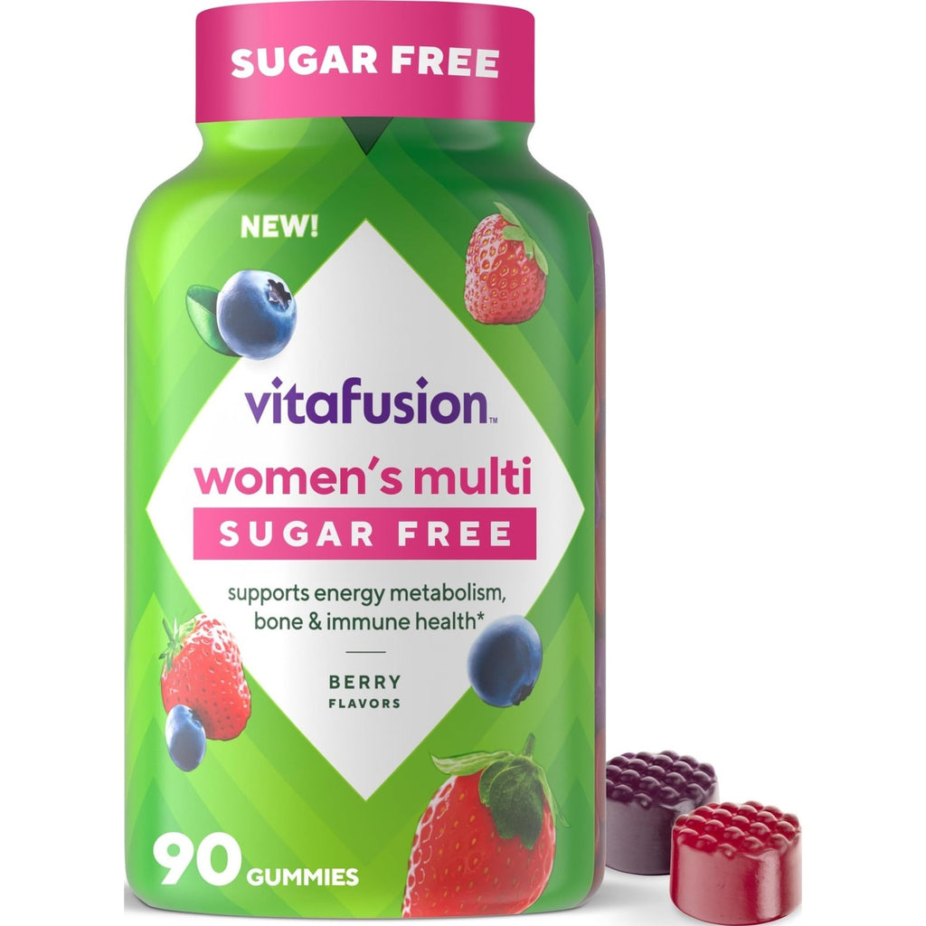 Vitafusion Women's Multivitamin Gummy | 90 Sugar-Free Gummies | Berry Flavor Multi Vitamins | Gluten and Dairy-Free Supplement