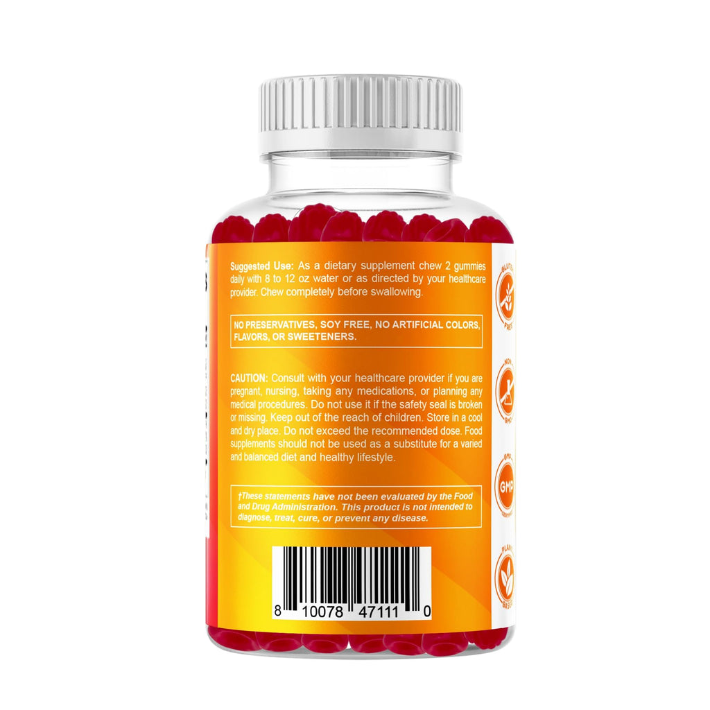 Vitamatic Vitamin D3 + K2 Gummies 60 Count | D-3 5000 IU + Vitamin K 140mcg for Bone Heart & Immune Support, Pectin-Based, Non-GMO, Gluten-Free