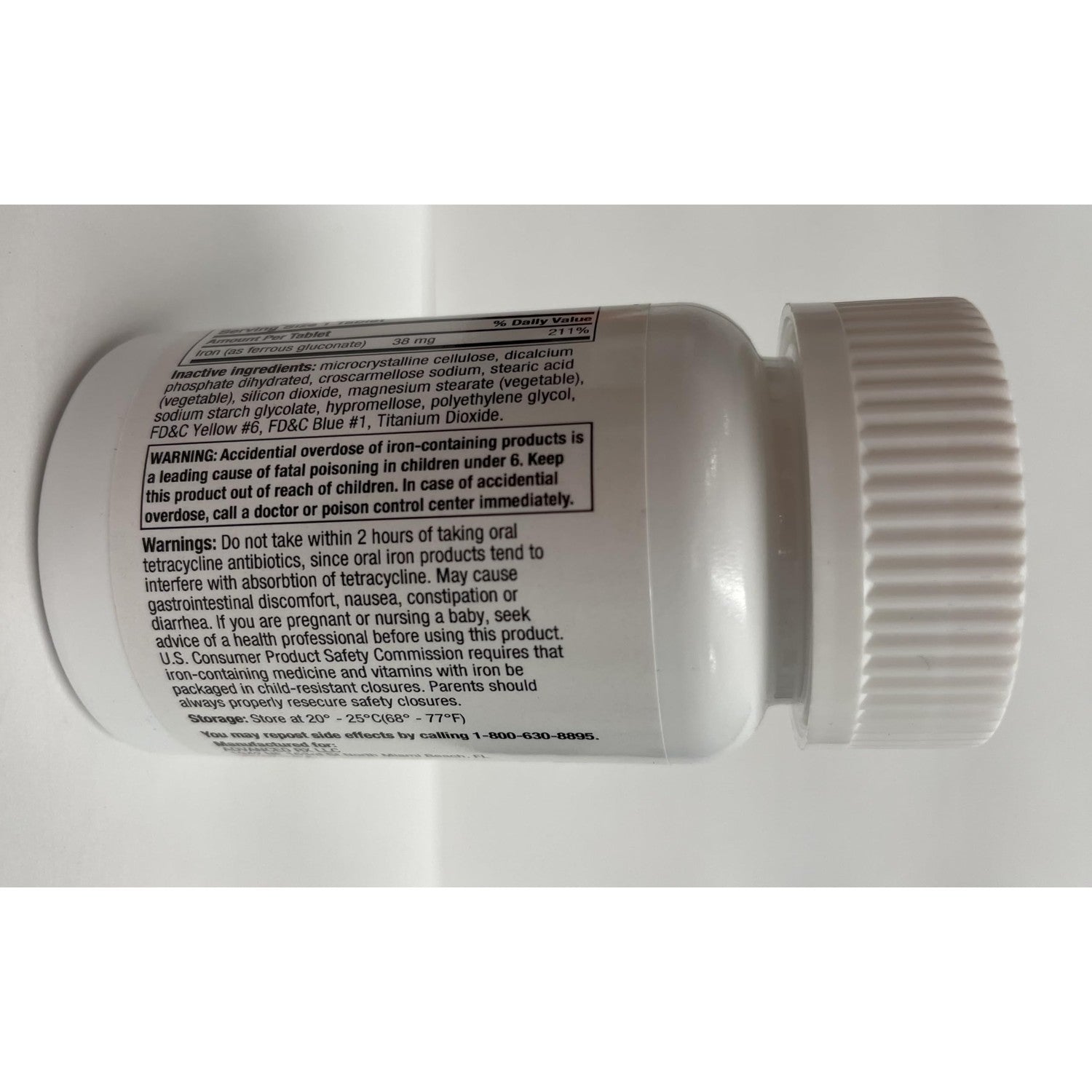 Puregen Labs Ferrous Gluconate 324 mg [High Potency] Iron Supplement, Gentle on Stomach - 100 Tablets