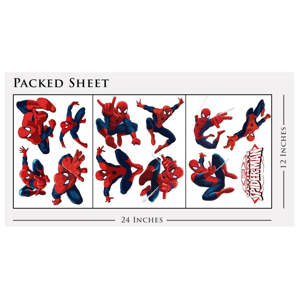 Spiderman Sticker Pack for Kids Room Wall Decor | Peel and Stick Wall Decal for Ultimate Spider-man Party Decoration by Dekosh