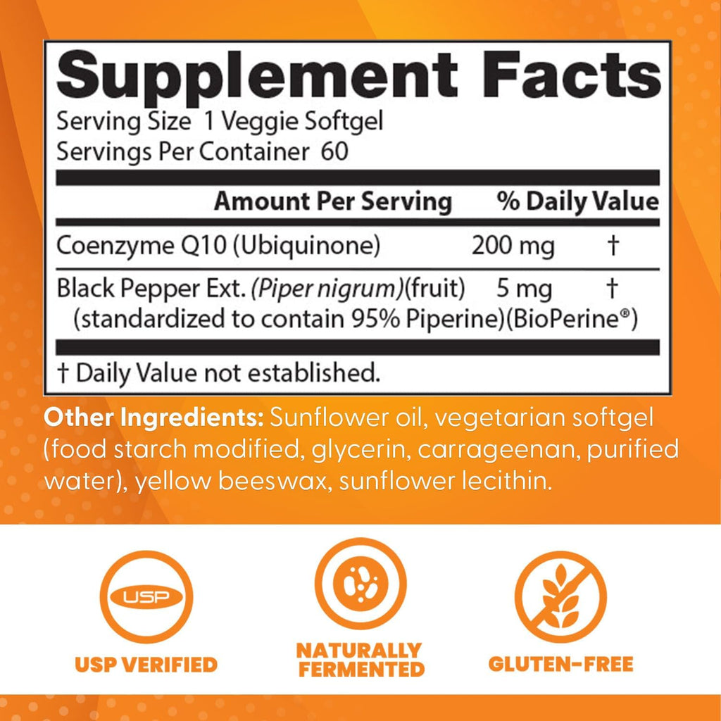 Buy now Doctor's Best High Absorption COQ10, Heart & Energy Support, USP Verified, Naturally Fermented CoQ10, Non-GMO Gluten Free, Soy Free, 60 Veggie Softgels at indiglob india