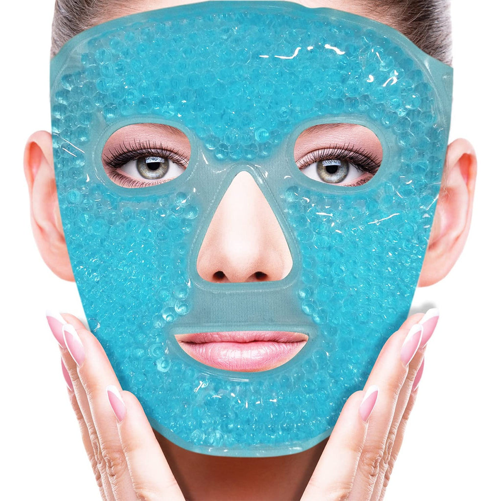 Buy now Cold Face Eye Mask Ice Pack Reduce Facial Puff, Dark Circles, Gel Hot Heat Cold Compress Pack, Face SPA Gift for Woman Sleeping, Pressure, Headaches, Skin Care, Post Laser Cosmetic Care[Blue] at indiglob india