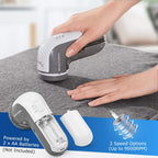 Buy now BEAUTURAL Fabric Shaver and Lint Remover, Sweater Defuzzer with 2-Speeds, 2 Replaceable Stainless Steel Blades, Battery Operated, Remove Clothes Fuzz, Lint Balls, Pills, Bobbles Gray at indiglob india