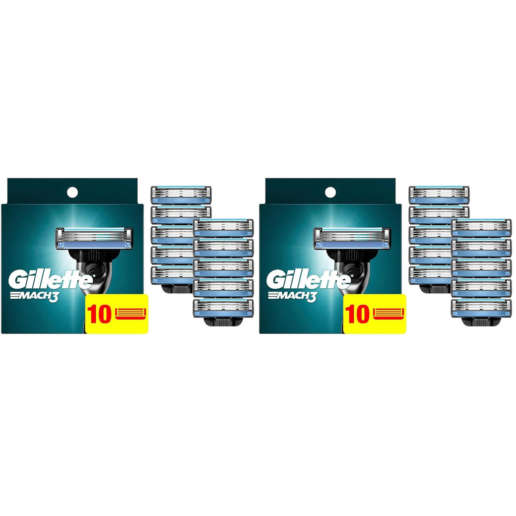 Gillette Mach3 Razor Refills for Men, 10 Razor Blade Refills
