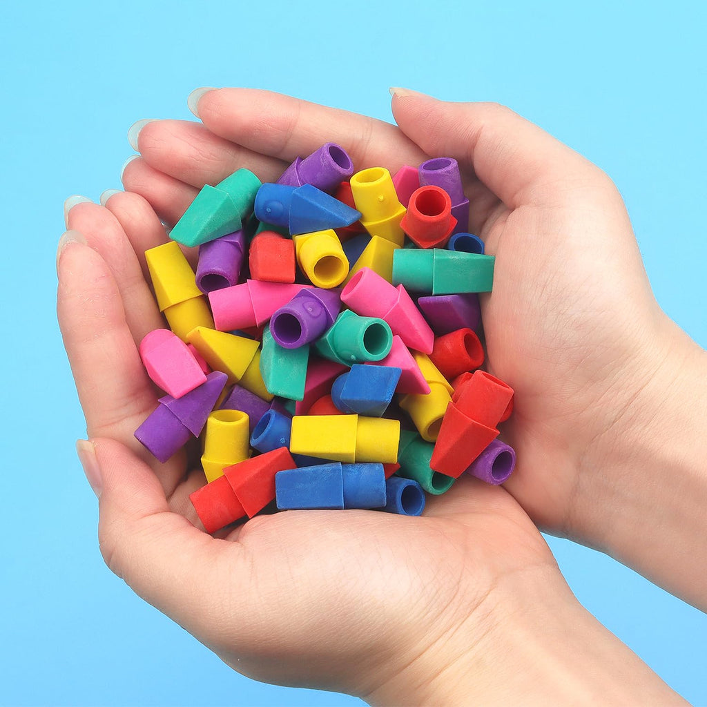 Tamaki 60 Pack Erasers for Pencils, Pencil Top Erasers Cap, 6 Colors