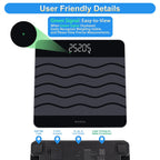 Homebuds 660lb Scale for Body Weight, Precision 0.1lb by Our Professional Scale Factory Since 2001, Smart Digital Weight Scale BMI Via APP, 8mm Non Slip Tempered Glass 12.4 * 12.4in, LED, Black
