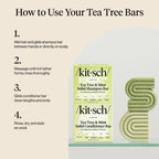 Buy now Kitsch Clarifying Tea Tree Shampoo and Conditioner Set â€“ Shampoo & Conditioner Bar for Women and Men, Scalp & Oil Control Hair Care â€“ Free of Paraben, Sulfate & Silicone â€“ Made in USA - 2 pcs at indiglob india