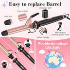 Ufree 3-in-1 Curling Iron Wand Set, Thermal Brush Hair, Straightener