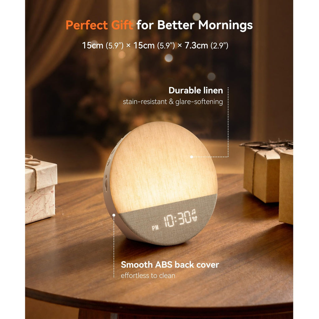 Dreamegg Sunrise Alarm Clock, Natural Wake up Light, White Noise Machine
