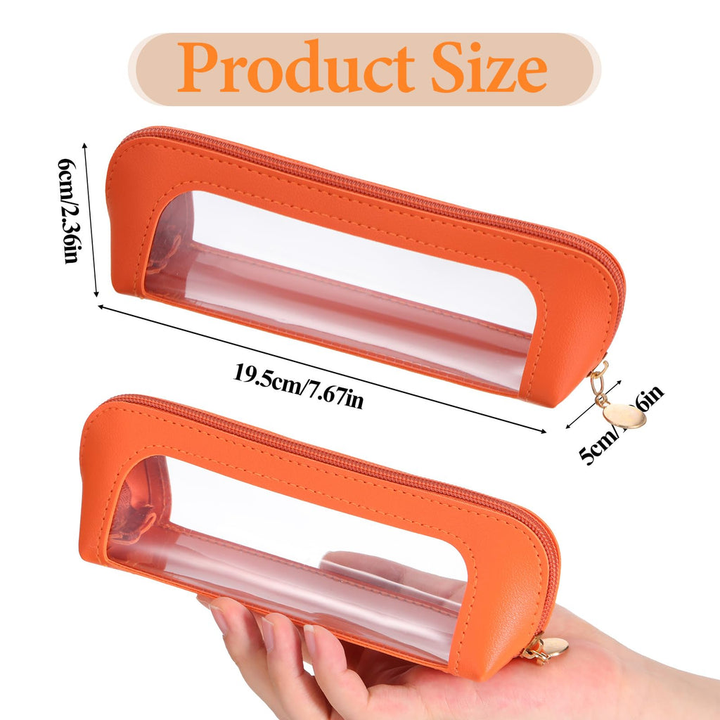 Order the Psyqtsuary Small Clear Makeup Bag, PU Leather. Compact size, stylish design, perfect for organizing cosmetics. Available online.