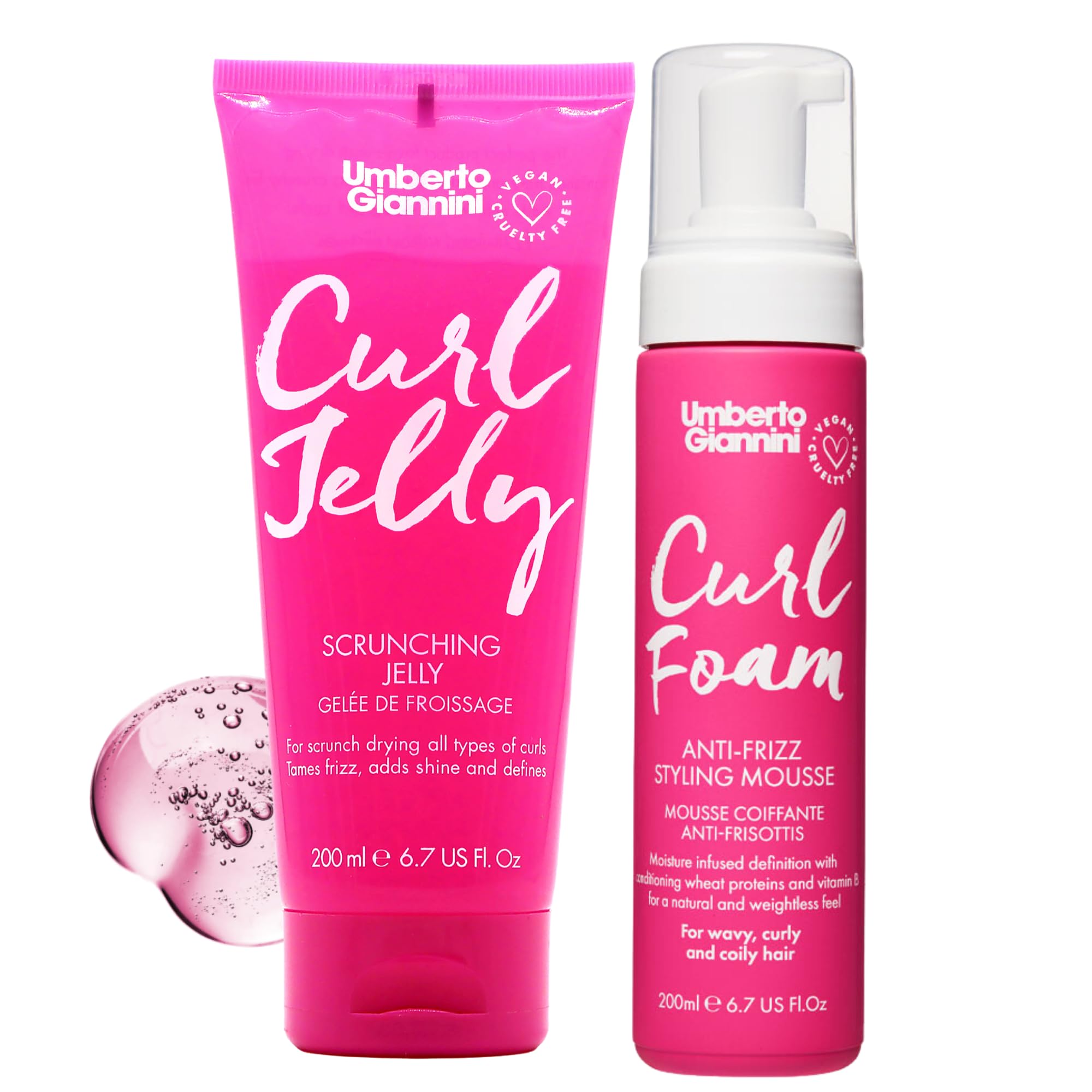 Buy now Umberto Giannini Curl Jelly Scrunching Jelly 6.7 fl Oz - Frizz Solution Defining Hair Gel for 2a-4c Curly, Wavy, Coily Hair - Vegan & Cruelty-Free at indiglob india